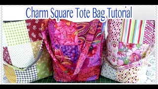 Tote Bag Tutorial EASY Charm Square Tote Bag Tutorial [upl. by Dieball]