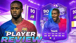 😳90 FANTASY FC HERO YAYA TOURE SBC PLAYER REVIEW  EA FC 24 ULTIMATE TEAM [upl. by Roxane]