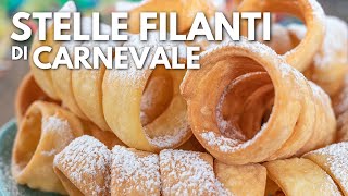 STELLE FILANTI DOLCI DI CARNEVALE Ricetta Facile  Fatto in Casa da Benedetta [upl. by Yttel]