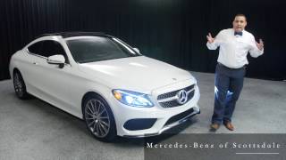 2017 C300 COUPE  MercedesBenz CClass C300 Polar White from Mercedes Benz of Scottsdale [upl. by Jesselyn]