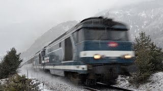 Les Trains de lhiver 2014 à Briançon Winter 2014 quotSuper pointesquot in the Alps [upl. by Gonnella]