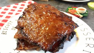 SUPER EASY Singapore Bak Kwa Recipe  Oven Baked Chinese Pork Jerky 自制肉干 Chinese New Year Snack [upl. by Maddy606]