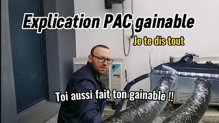 installation pompe à chaleur gainable explication clim gainable complet [upl. by Heidt]