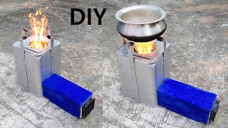 How to Make a Wood Stove Using an old iron box [upl. by Sillek]