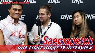 Saemapetch Fairtex ONE Fight Night 19 post event interview [upl. by Rosaleen]