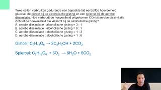 Oefenvragen Melkzuurgisting en alcoholgisting anaerobe dissimilatie vwo examen [upl. by Miche]