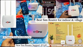 The Best 5G4G SIM Support Router For village Cofe 502s at Low Price [upl. by Cressy]