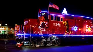 CP HOLIDAY CHRISTMAS TRAIN IN MONTREAL QUEBEC [upl. by Nayrda600]