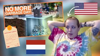 American Reacts to NO GARBAGE DAY in AMSTERDAM [upl. by Lrem]