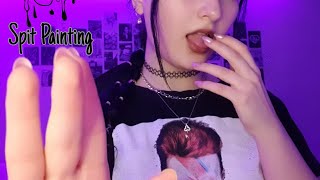 ASMR intense tinglesspit paintingface touching👌 [upl. by Dranal]