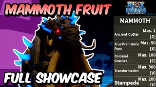 NEW Mammoth Fruit FULL SHOWCASE  Blox Fruits Mammoth Fruit Full Showcase amp Review [upl. by Adnamal308]