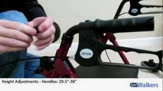 Just Walkers Drive Adjustable Seat Height Rollator [upl. by Almena616]