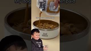 dogsauce shorts sweetpotatofordogs mealtopper hasbullah dogs animal funny humor memes [upl. by Sadnak]