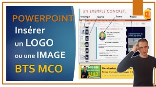 BTS MCO  Comment ajouter un LOGO ou une IMAGE sur POWERPOINT   Diaporama ADOC amp DRCV [upl. by Niltak788]