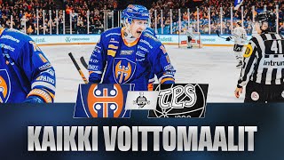 Kaikki voittomaalit Tappara–TPS 4–2  Playoffs 2024 [upl. by Boggers]