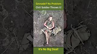 Soldier Casually Throws Away Drone Dropped Grenade [upl. by Ubana]