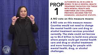 Proposition 1 Quick Reference Guide ASL  March 5 2024 California Presidential Primary Election [upl. by Aronson]