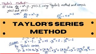 Taylors series method [upl. by Swords268]