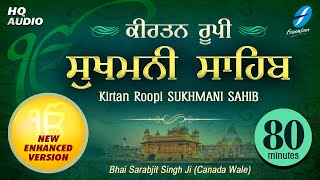 Kirtan Sukhmani Sahib Path 80 min  Shabad Gurbani by Bhai Sarabjit Singh Ji Canada Wale Nitnem [upl. by Cyprian939]