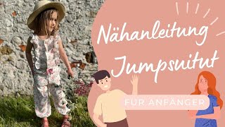 KinderJumpsuit selber nähen Einfache Nähanleitung für das stylische Outfit quotJumpsuit Neviaquot [upl. by Janaye]