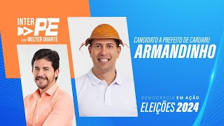 Entrevista com Armandinho candidato a prefeito de Caruaru  Ao Vivo [upl. by Wenn]