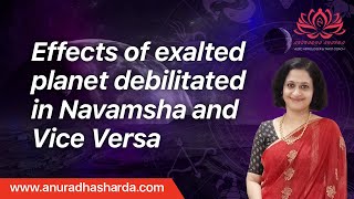 Effect of exalted planets debilitated in Navamsha and Vise Versa  navamsha  d9 chart analysis [upl. by Eivi]