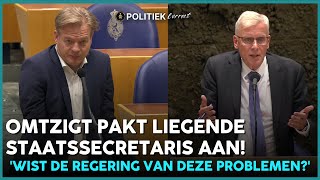 Omtzigt pakt stotterende staatssecretaris aan Wist de regering van deze problemen tweedekamer [upl. by Nnairret]