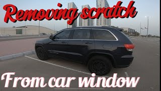 how to remove scratch from car glassഗ്ലാസിൽ scratch ആയാൽ remove ചെയാൻ പറ്റുമോtips capcutedit [upl. by Roeser]