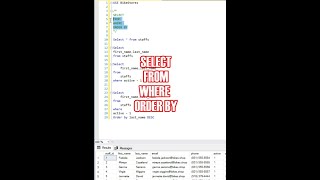 SQL SERVER Select  Where  Order By [upl. by Denis]