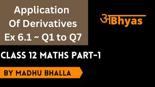 Application Of Derivatives  Class 12 Maths  Chapter 6 NCERT  Exercise 61 Question 17 [upl. by Leia]