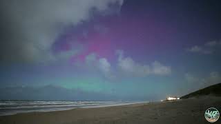 Real time Aurora Borealis Egmond aan Zee 25112023 [upl. by Yeliac]