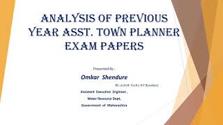 Analysis of Previous Year Assistant Town Planner Exam [upl. by Imeaj66]