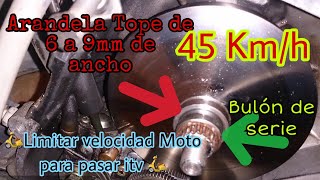 Limitar moto 49cc para pasar ITV Colocar tope Muy Fácil [upl. by Weld579]