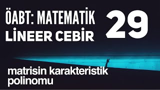 Öabt Lineer Cebir Matrisin Karakteristik Polinomu [upl. by Kuehnel518]