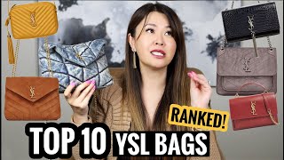 TOP 10 YSL SAINT LAURENT BAGS  RANKED Which Should You Buy YSL LouLou Sunset College Kate [upl. by Akimihs]