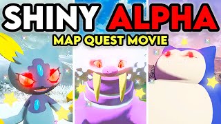 SHINY ALPHA MAP QUEST FULL MOVIE in Pokemon Legends Arceus [upl. by Uase947]