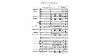 Lalo Symphonie espagnole in D minor Op 21 with Score [upl. by Kcirdot314]