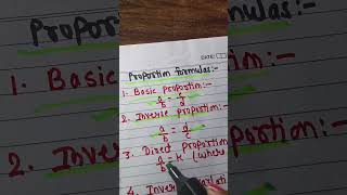 Proportion  formula of proportion educationalvideo maths [upl. by Nahtanoj]