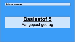 Havo 4  Zintuigen en gedrag  Basisstof 5 Aangepast gedrag [upl. by Iaht]