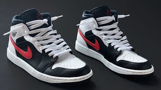 CÓMO ATAR LAS NIKE AIR JORDAN 1 MID SUELTAS [upl. by Ardle115]