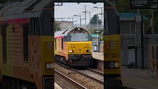 Colas Rail 67023  67027 departs Severn Tunnel Junction [upl. by Arhoz941]