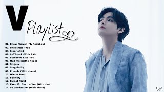 BTS V 김태형 Playlist  2023 UPDATED  뷔 노래 모음 [upl. by Lamrouex]