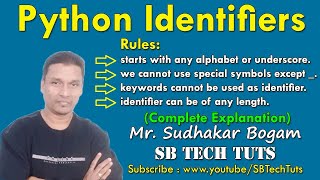 Python Identifiers  Identifiers in Python  What is Identifier in Python  Python Programming [upl. by Vaenfila]