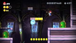 New Super Mario Bros U  Frosted GlacierGhost House Star Coin and Secret Exit Guide [upl. by Osgood]