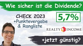 Realty Income REIT Aktienanalyse 2023 Wie sicher ist die Dividende günstig bewertet [upl. by Amery]