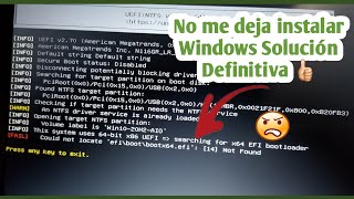 Could not locate efi\boot\bootx64efi solución definitiva 2022 [upl. by Shinberg]