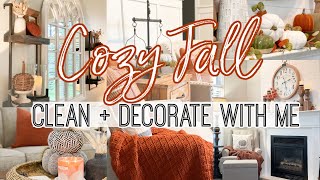 NEW COZY FALL CLEAN  DECORATE WITH ME 2021  FARMHOUSE FALL DECOR IDEAS [upl. by Larcher]