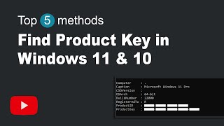 How to find Product Key in Windows 11 and 10 [upl. by Foah56]