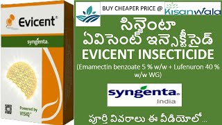 EVICENT INSECTICIDE FULL DETAILS IN TELUGU Emamectinbenzoate5Lufenuron40WG SYNGENTA EVICENT [upl. by Enom]