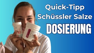 QuickTipp Schüssler Salze – Dosierung  alles was du wissen musst [upl. by Milson771]